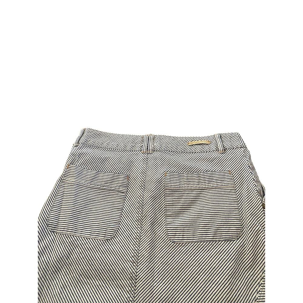 Anthropologie Women's Pilcro and the Letterpress Striped Denim Pencil Skirt 28 - Picture 5 of 9